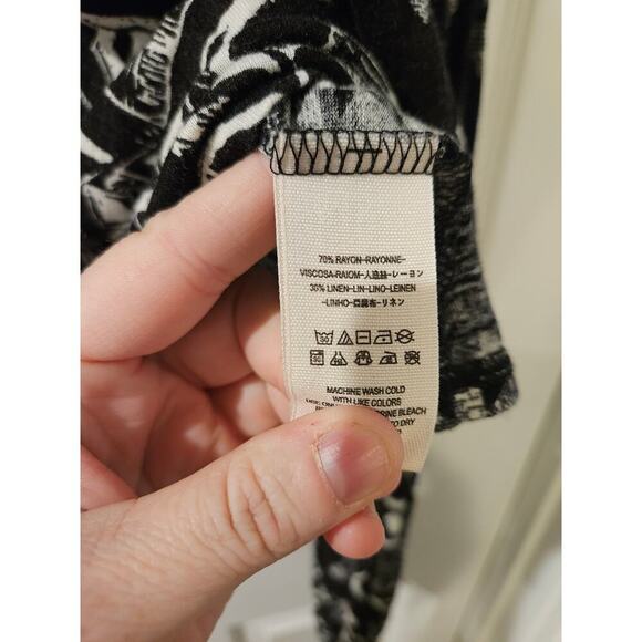 Free People Dazed Top in Washed Black Swing Blouse Womens Size Medium - Picture 5 of 7